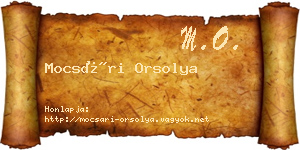 Mocsári Orsolya névjegykártya